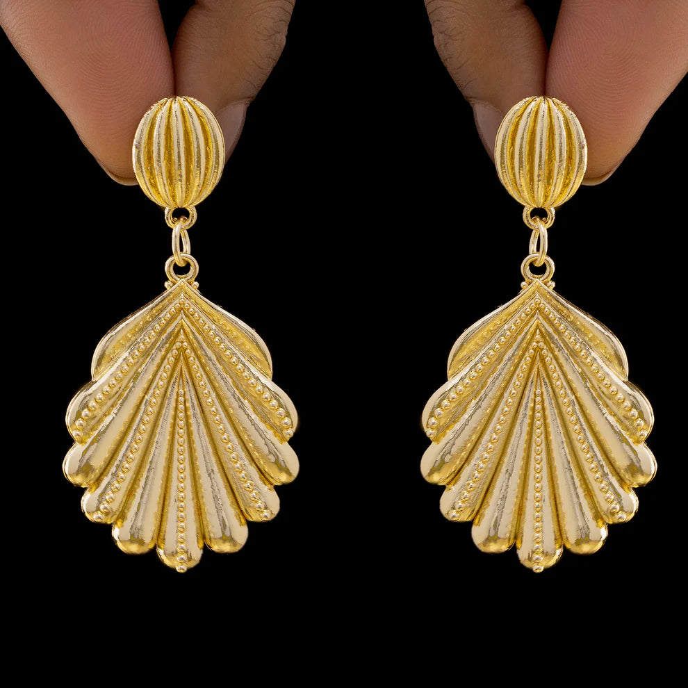 KAYA Golden Shell Drop Earrings