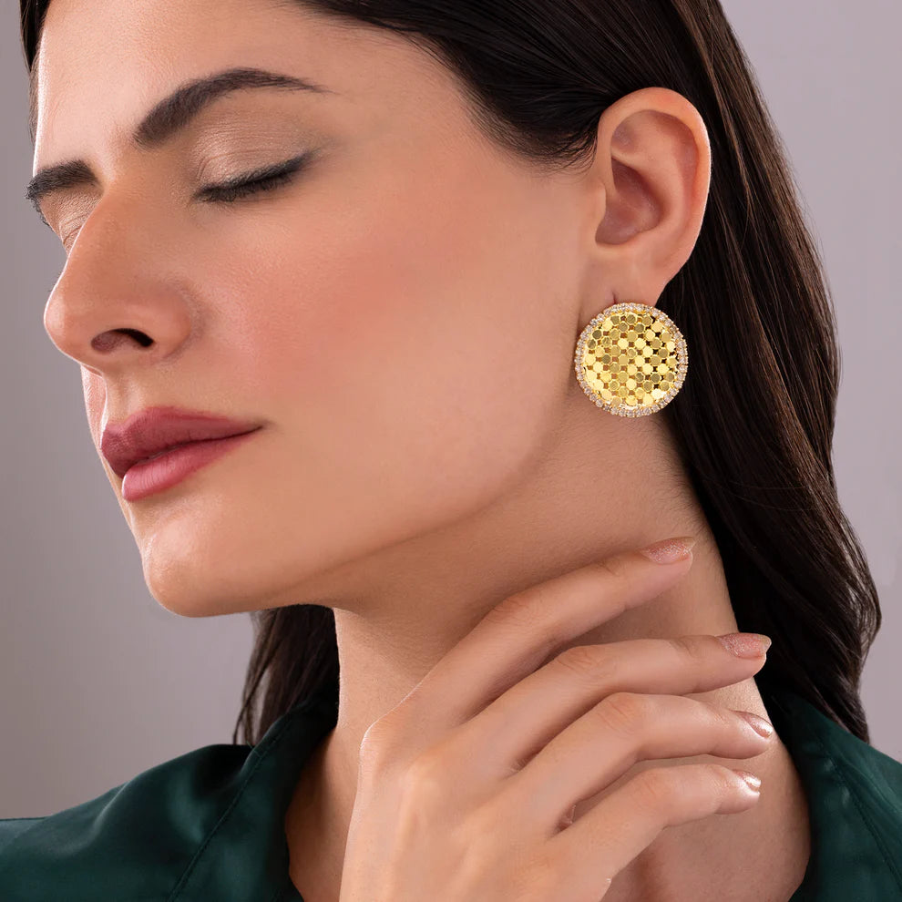 KAYA Radiant Honeycomb Stud Earrings