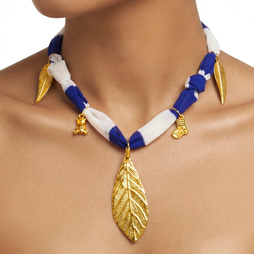 Azure Charm Scarf Necklaces