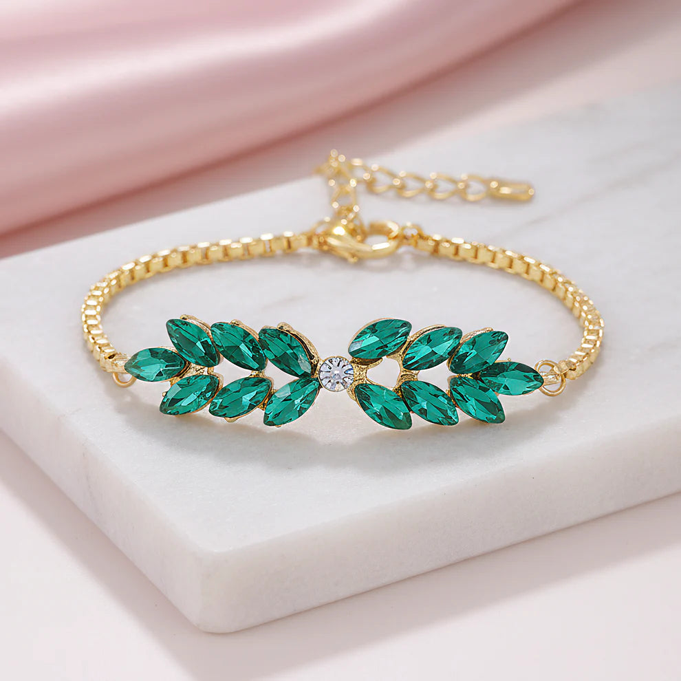 KAYA Emerald Leaf Bracelet