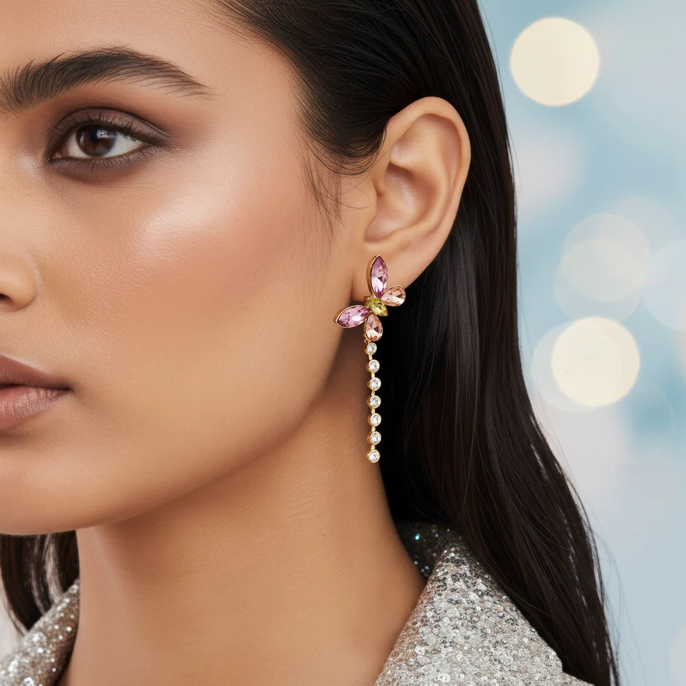 KAYA Blush Flutter Drop Earrings