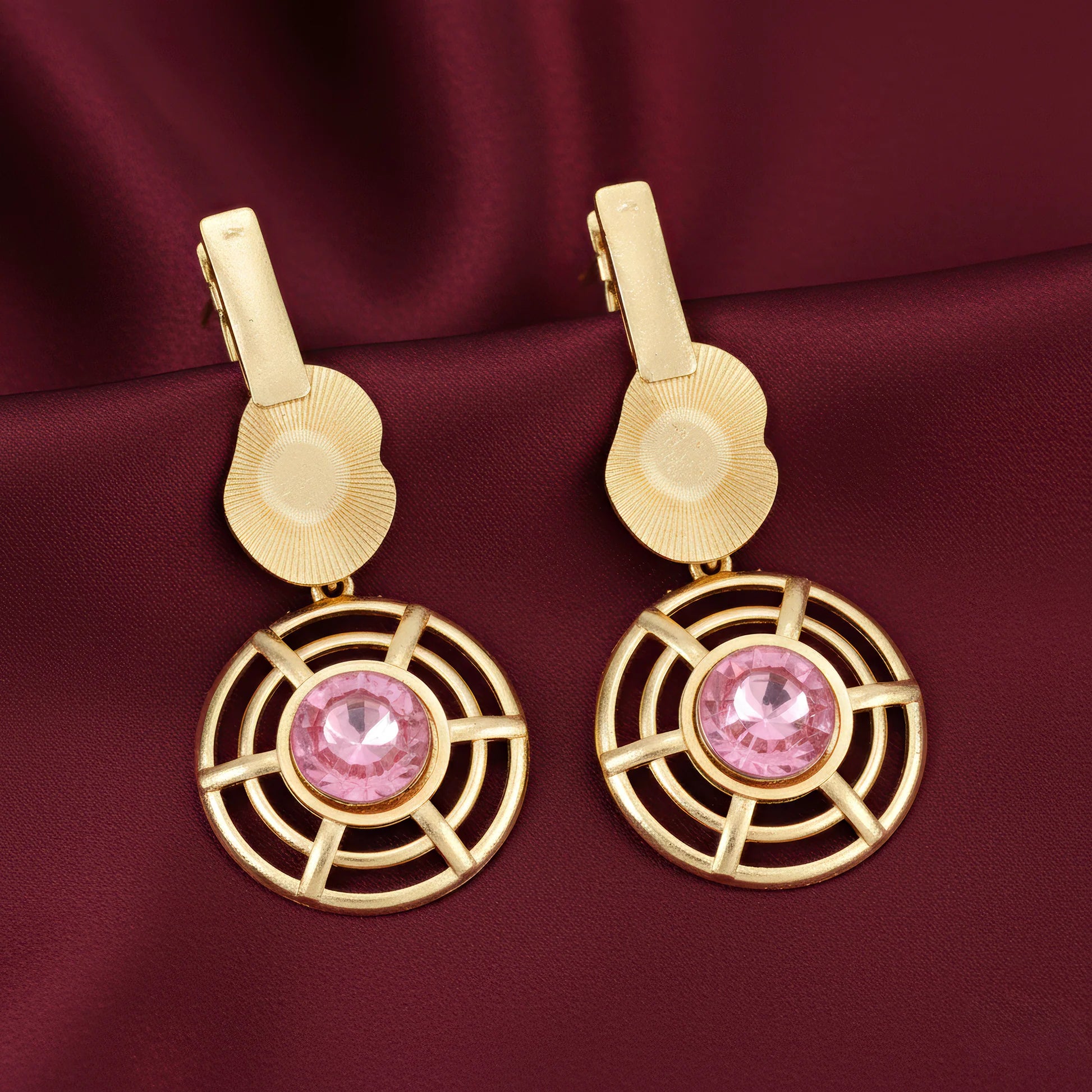 KAYA Rosette Halo Drop Earrings