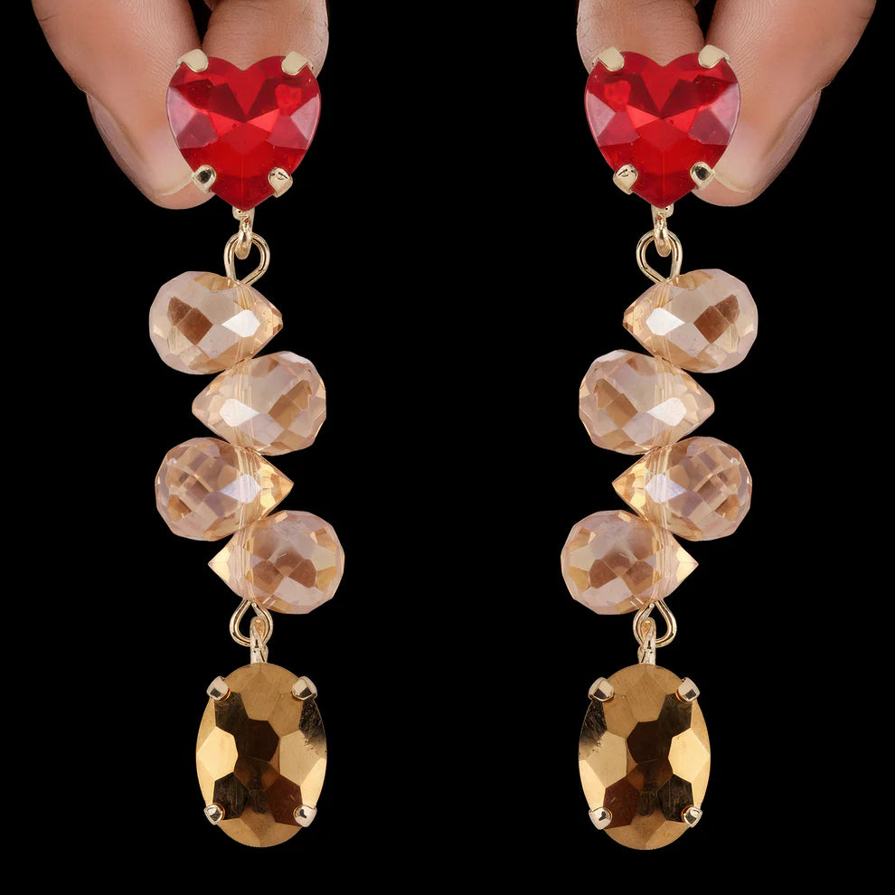 KAYA Crimson Radiance Drop Earrings