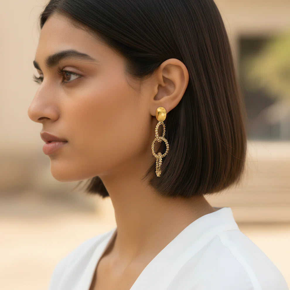 KAYA Gilded Orbit Drop Earrings