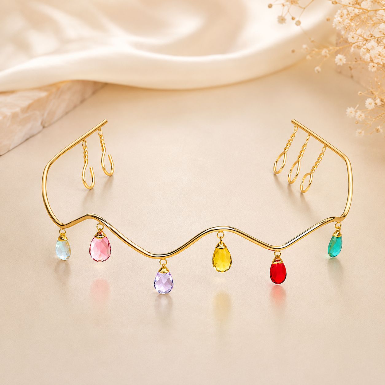 Rainbow Gem Cascade Tiara