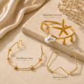 KAAYA Ocean Pearl Tiara, Facelet & Arm Cuff Set