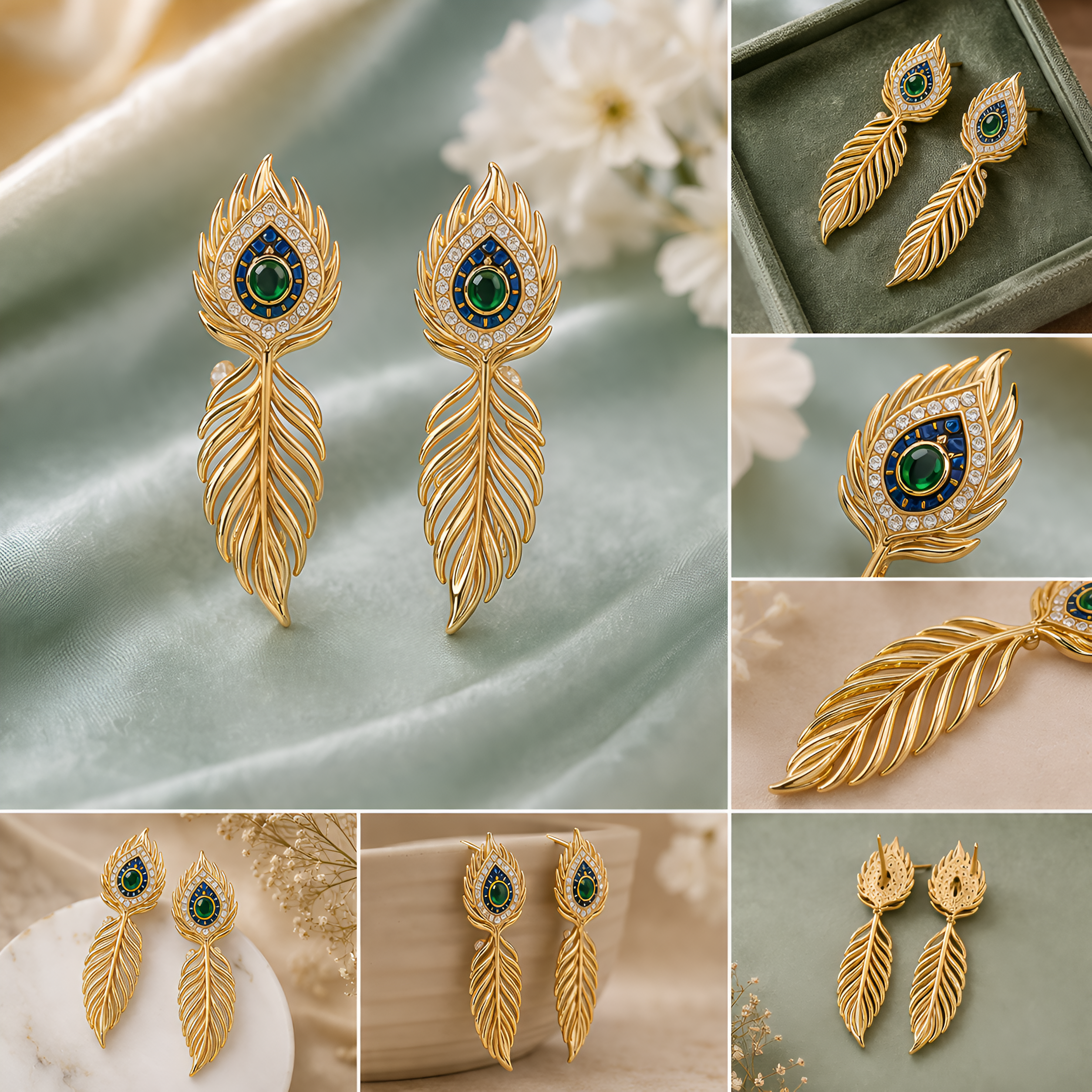 KAAYA Mayura Drishti Drops Earrings