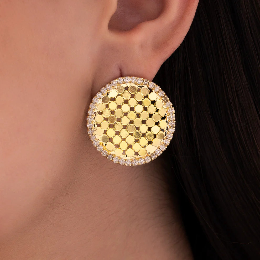 KAYA Radiant Honeycomb Stud Earrings