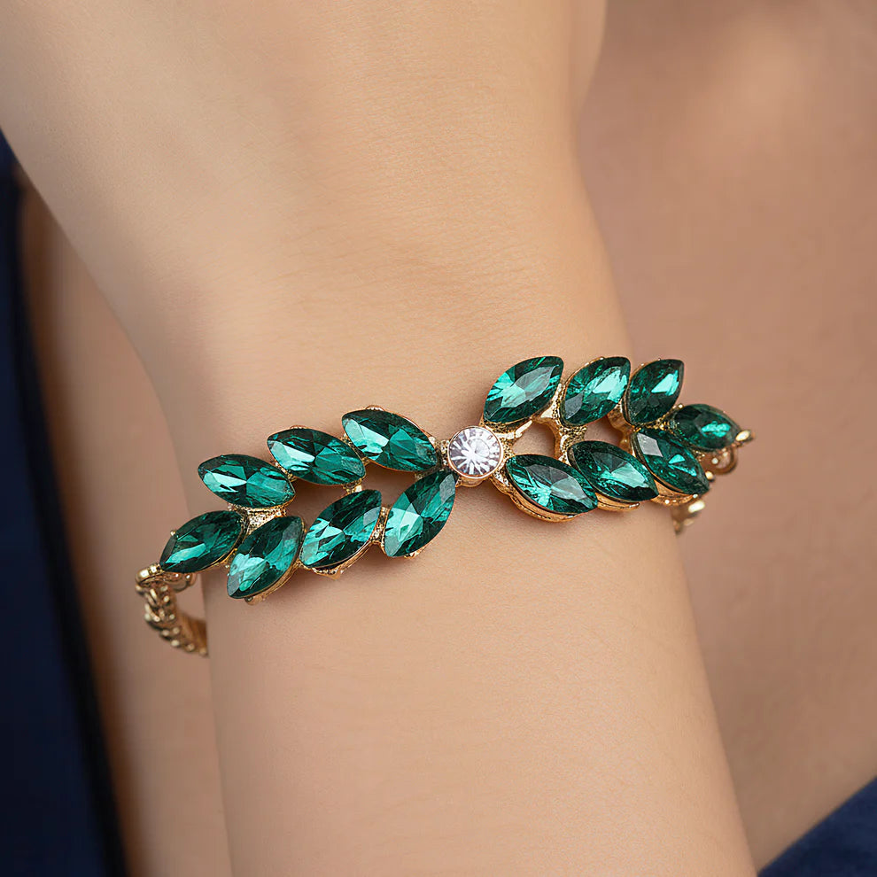 KAYA Emerald Leaf Bracelet