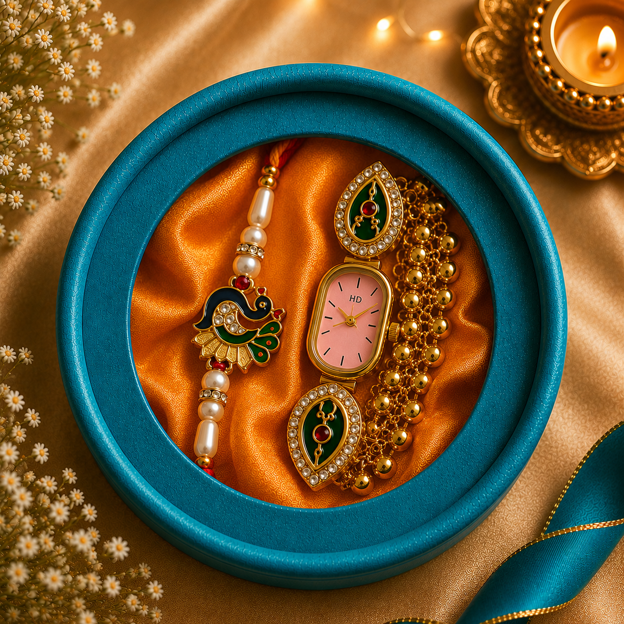 Royal Rose Watch & Rakhi