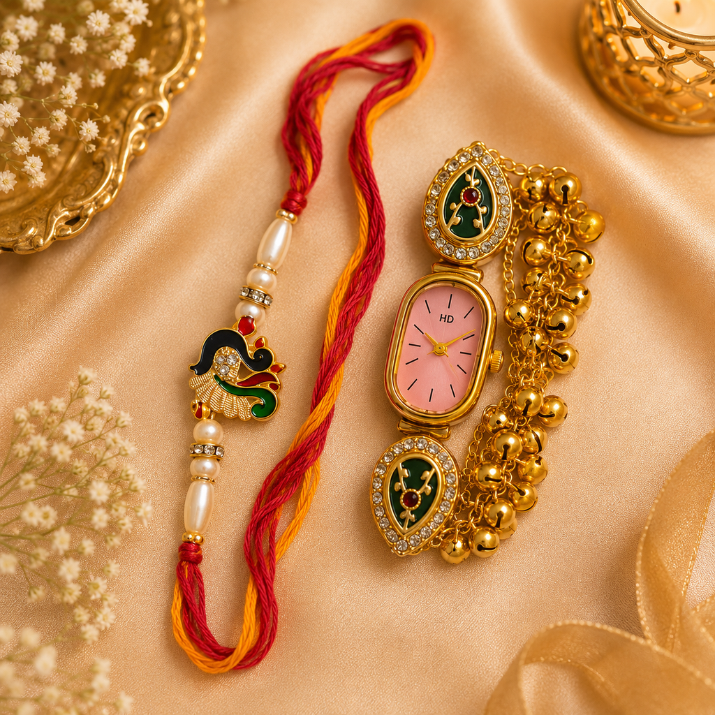 Royal Rose Watch & Rakhi