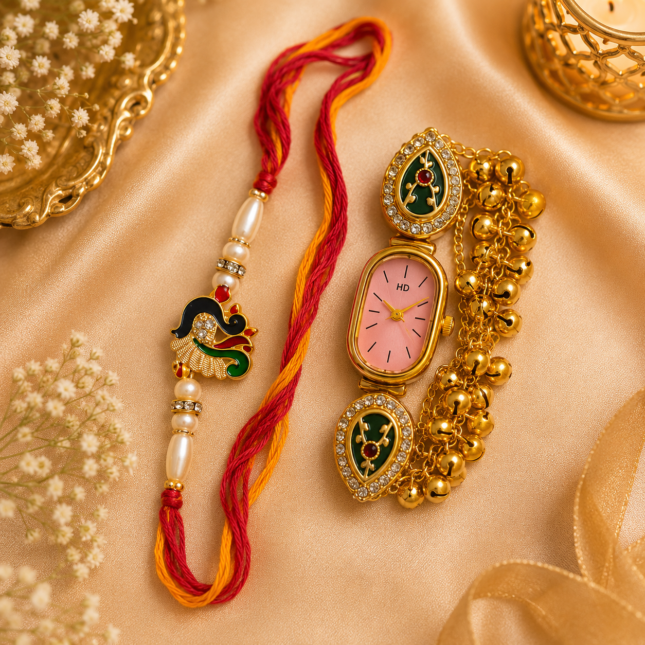 Royal Rose Watch & Rakhi