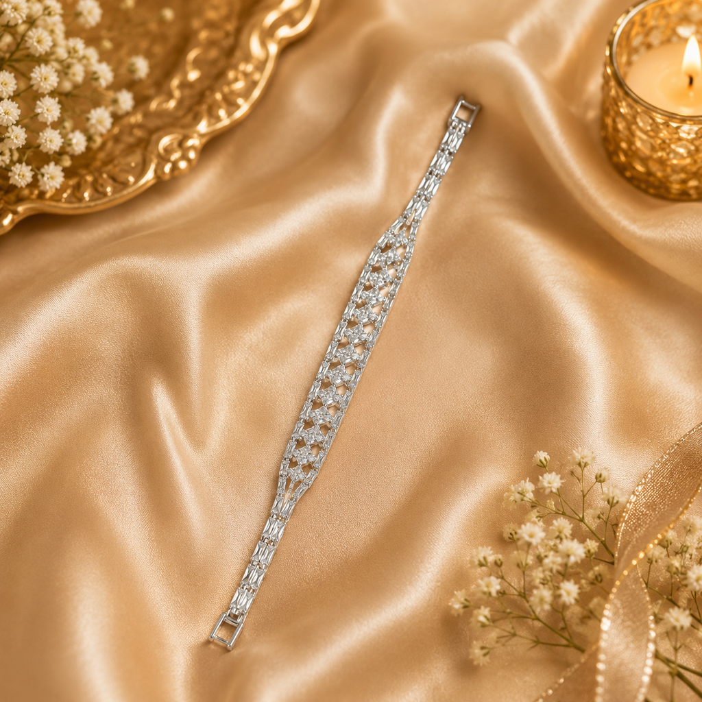 Royal Crystal Lattice Bracelet Rakhi