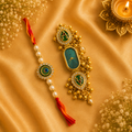 Royal Emerald Watch & Rakhi