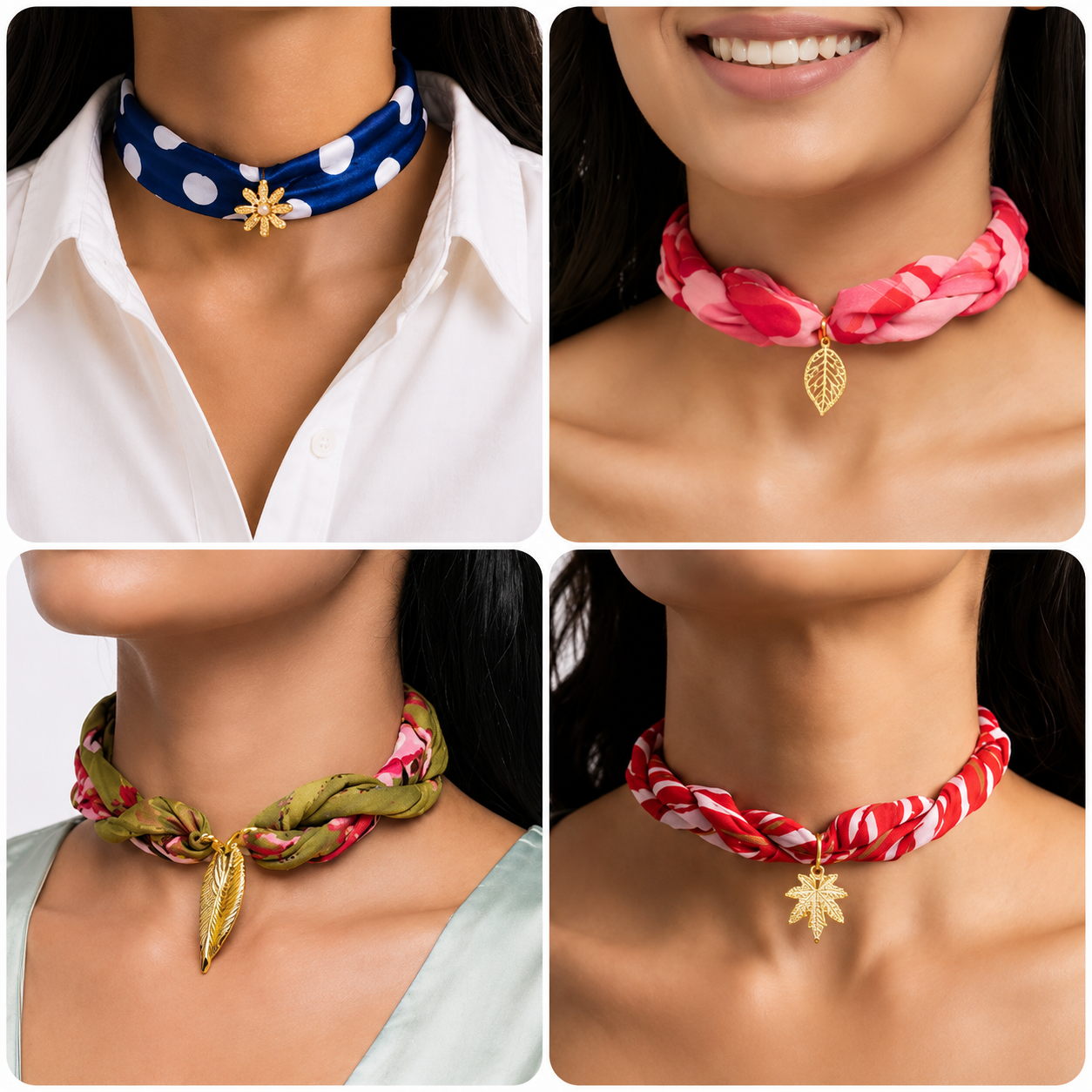 Aura Charm Scarf Necklace