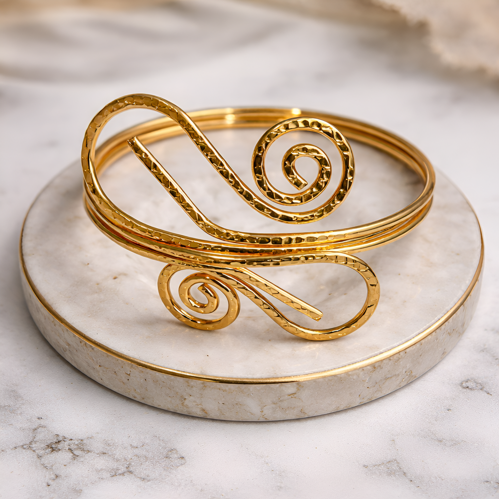 KAAYA Golden Spiral Aura Arm Cuff