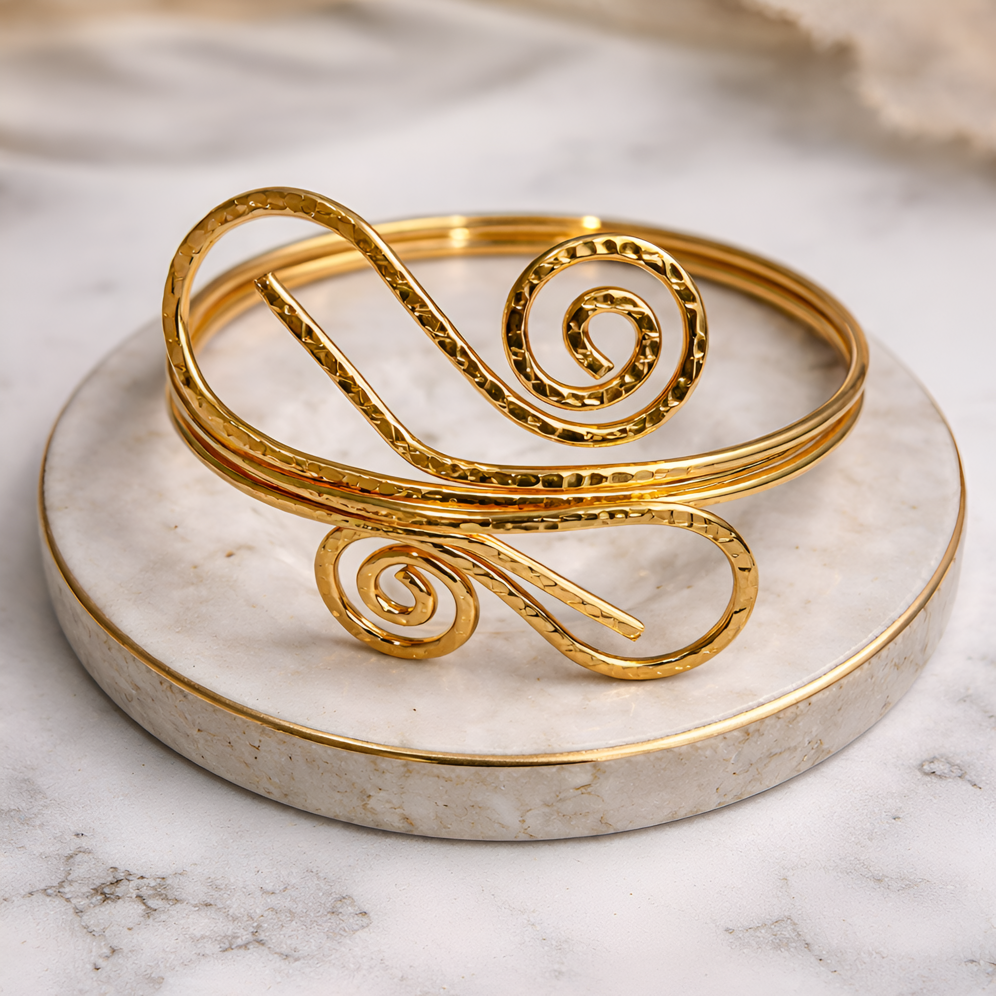 KAAYA Golden Spiral Aura Arm Cuff