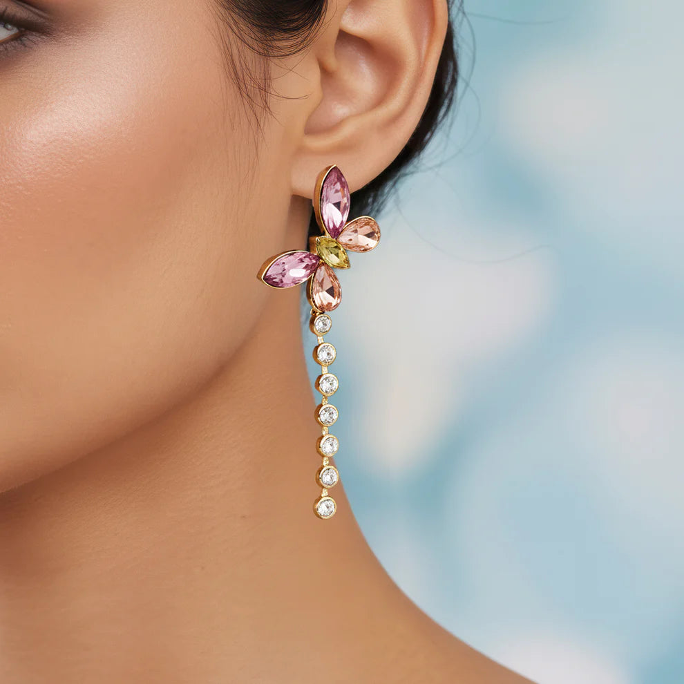 KAYA Blush Flutter Drop Earrings